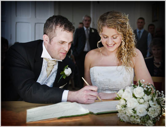 Signing the register