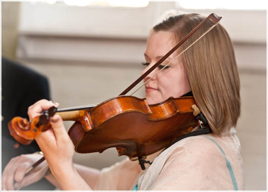Music while signing the register